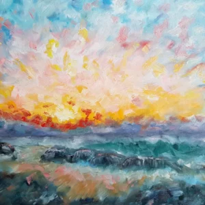 Kirinde Sunrise oil painting by manu