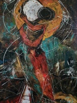 Oil painting by manu the embrace