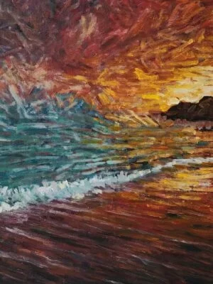 oil painting sunset3